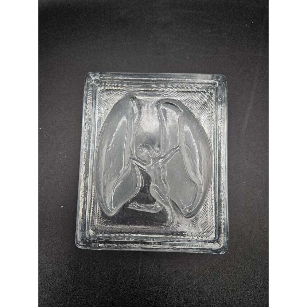 Atrovent Glass Box Respiratory Therapy Gift Pharmaceutical Advertisement Piece